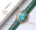UF Factory Replica Piaget Altiplano Gold Watch With Green Face Green Leather Strap 